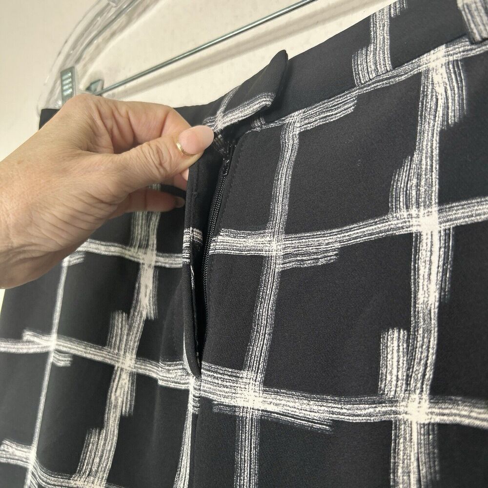 Topshop Black and White Windowpane Pants 8 - Picture 4 of 10